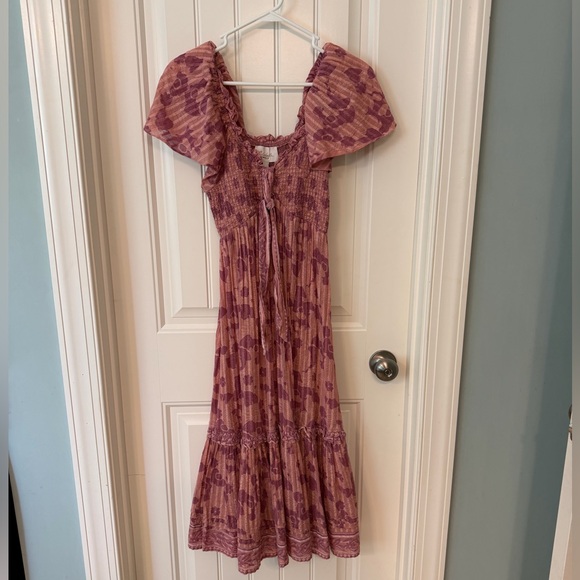 Cleobella Ashlyn pink Floral Midi Dress size XS - Picture 6 of 8